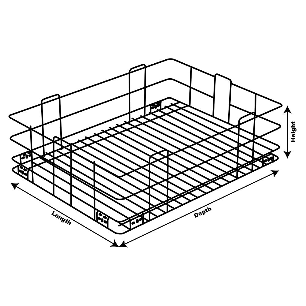 IPSA Stainless Steel Kitchen Plain Basket Size (inch): 15 x 16 x 8 | Storage Basket (Pack of 1 Piece)
